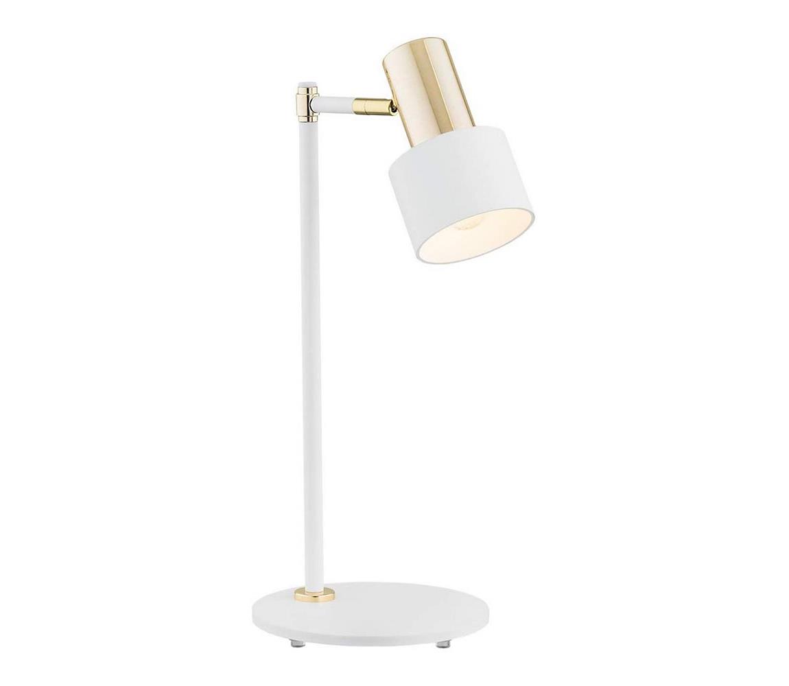 Argon 4256 - Lampa stołowa DORIA 1xE27/15W/230V biel/mosiądz