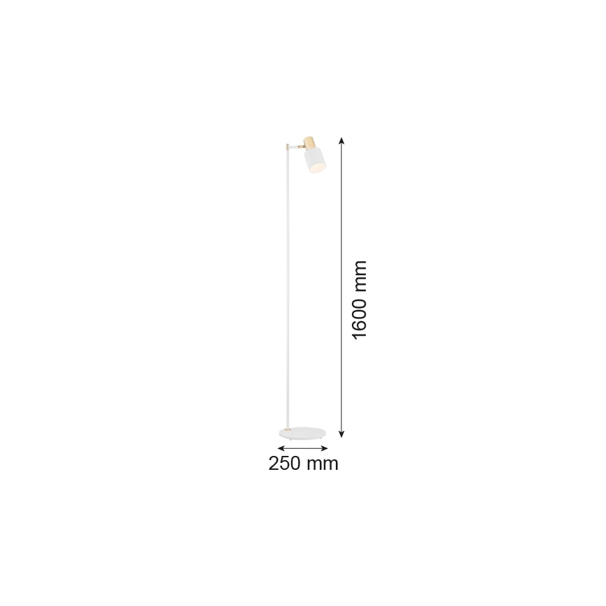 Argon 4258 - Lampa podłogowa DORIA 1xE27/15W/230V białe/mosiądz