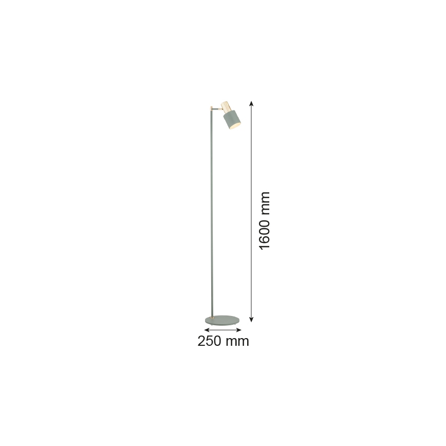 Argon 4271 - Lampa podłogowa DORIA 1xE27/15W/230V zielony/mosiądz