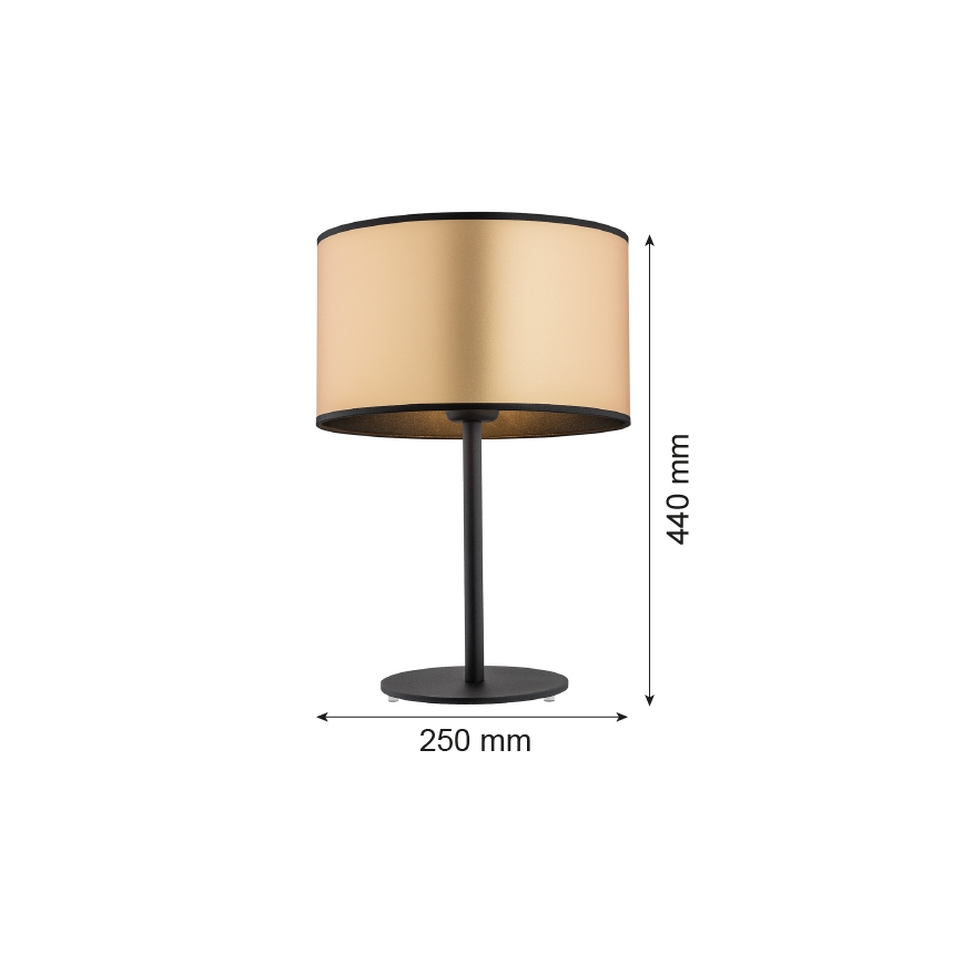 Argon 4297 - Lampa stołowa KARIN 1xE27/15W/230V mosiądz/czarny