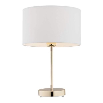 Argon 4301 - Lampa stołowa KARIN 1xE27/15W/230V biała/mosiądz