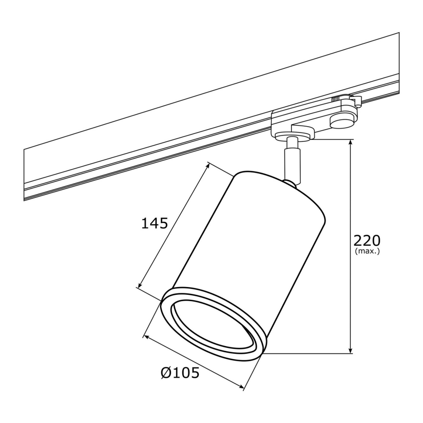 Argon 4303 - Oświetlenie punktowe do systemu szynowego DELF 1xE27/15W/230V złoty