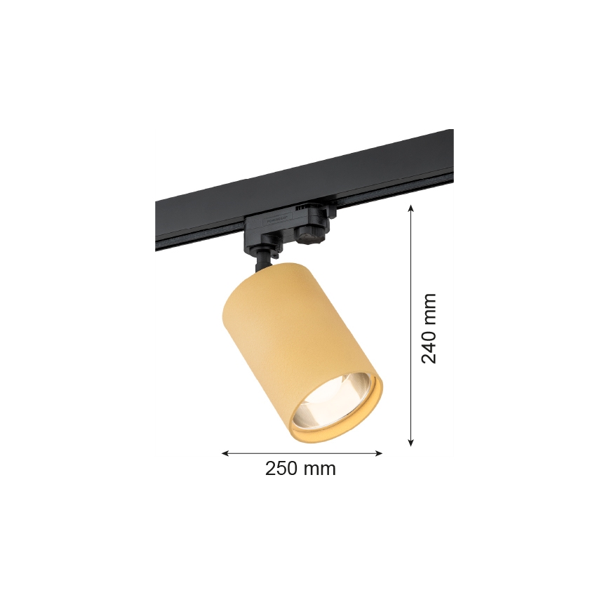 Argon 4304 - Oświetlenie punktowe do systemu szynowego BERGEN 1xE27/15W/230V złote