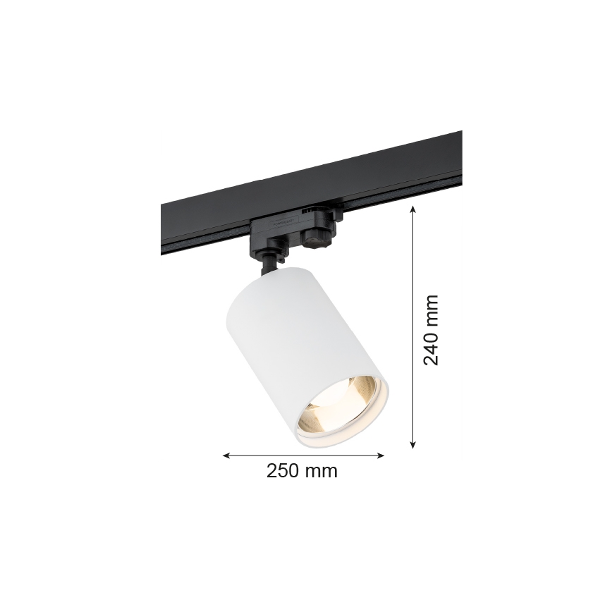Argon 4305 - Oświetlenie punktowe do systemu szynowego BERGEN 1xE27/15W/230V białe