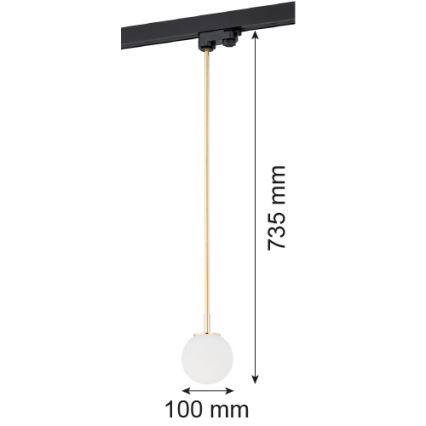 Argon 4308 - Żyrandol do systemu szynowego BANG 1xG9/6W/230V mosiądz