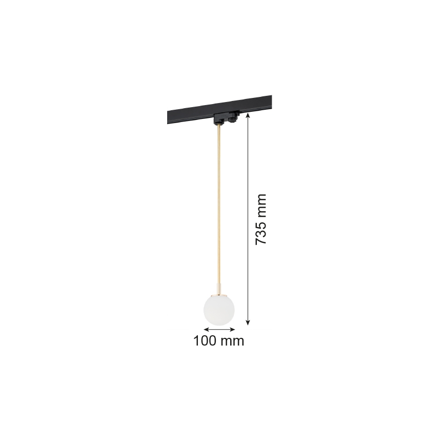 Argon 4308 - Żyrandol do systemu szynowego BANG 1xG9/6W/230V mosiądz