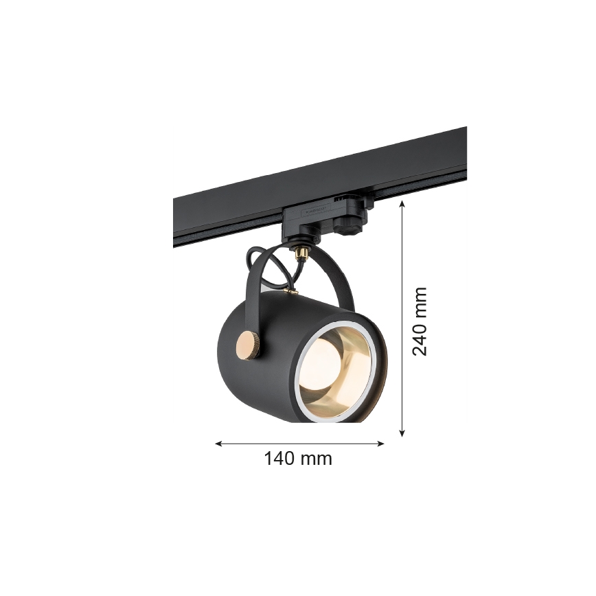Argon 4311 - Oświetlenie punktowe do systemu szynowego NET 1xE27/15W/230V czarne
