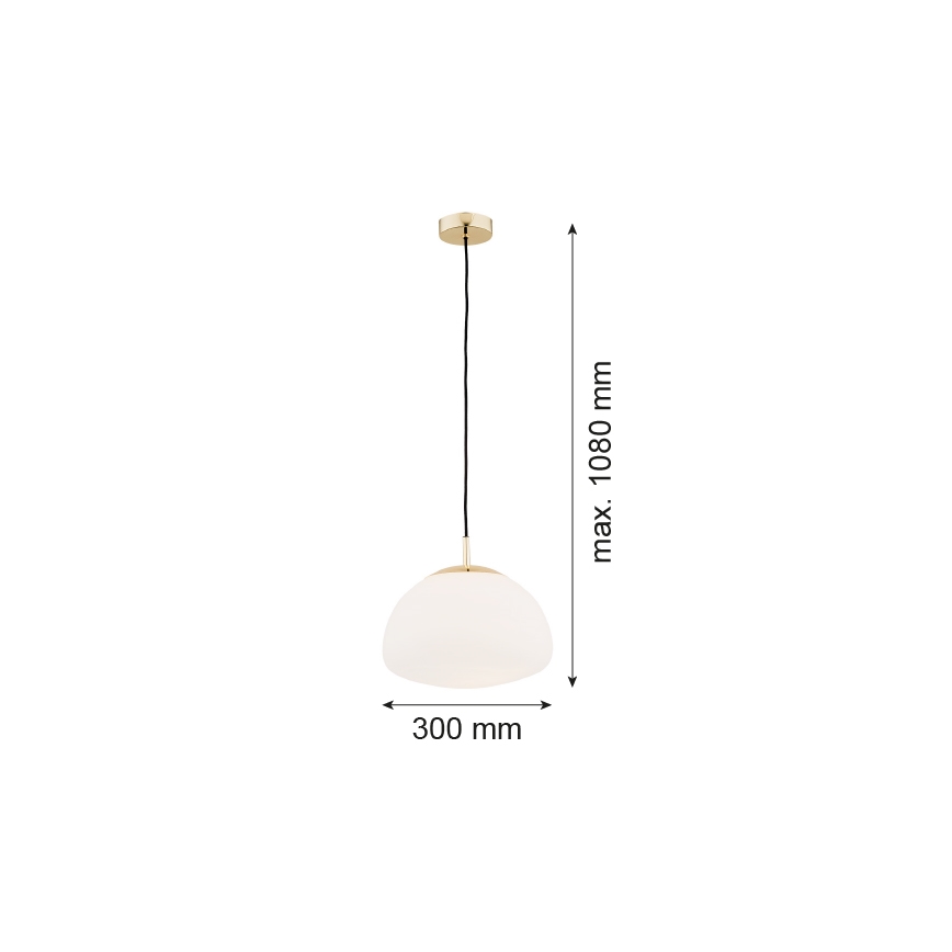 Argon 4316 - Żyrandol na drążku TRINI 1xE27/15W/230V mosiądz