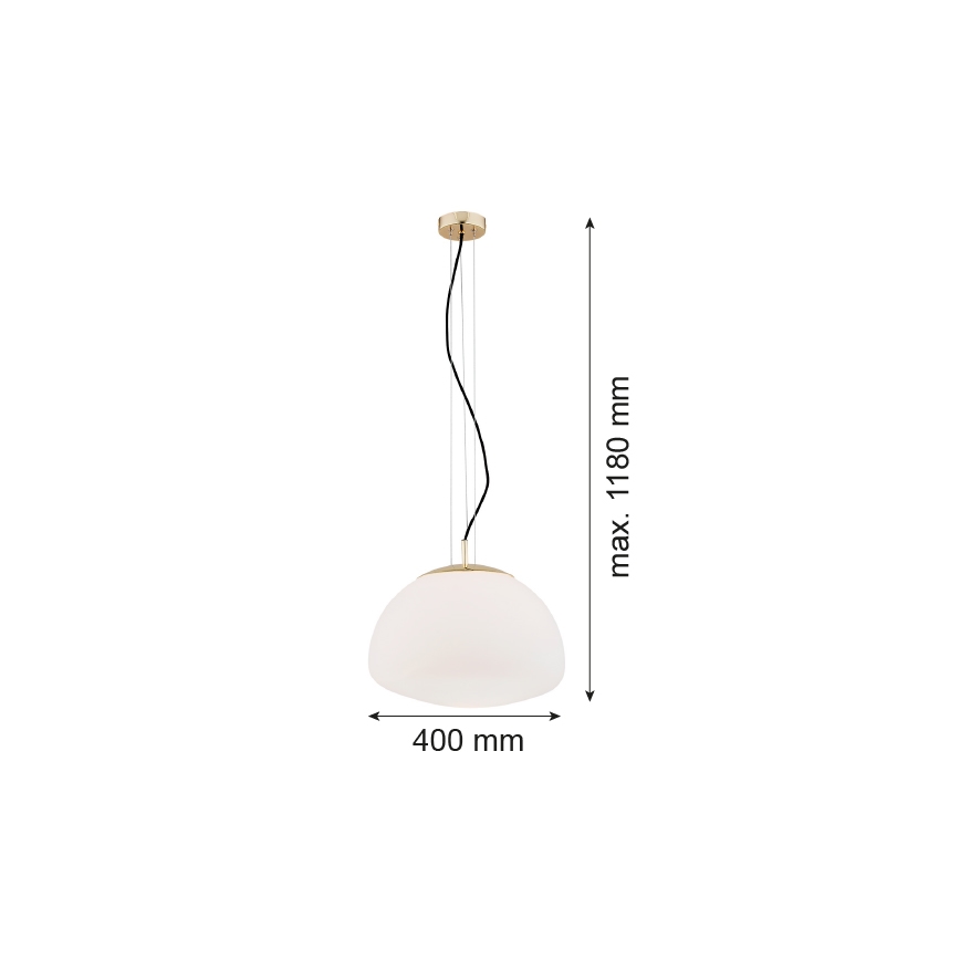 Argon 4317 - Lampa wisząca na linkę TRINI 1xE27/15W/230V śr. 40 cm złota