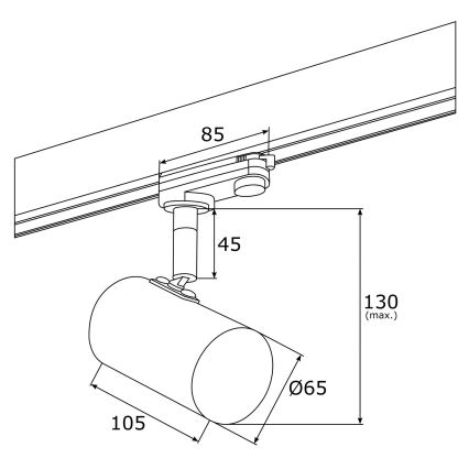 Argon 4323 - LED Oświetlenie punktowe do systemu szynowego HAGA LED/9W/230V złote