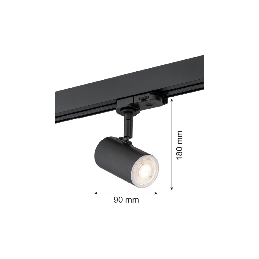 Argon 4329 - Oświetlenie punktowe do systemu szynowego HORTA 1xGU10/5W/230V czarne