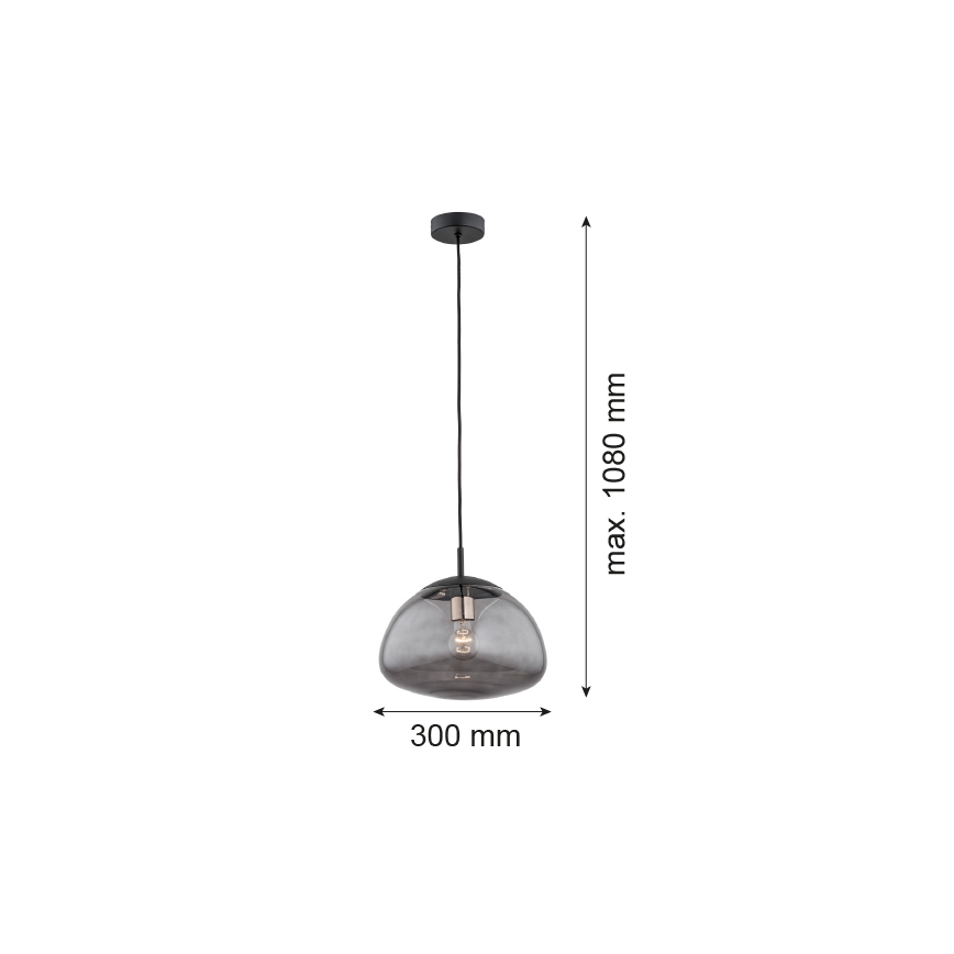 Argon 4334 - Żyrandol na lince TRINI 1xE27/15W/230V czarny