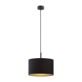 Argon 4341 - Lampa wisząca na linkę KARIN 1xE27/15W/230V czarny/złoty