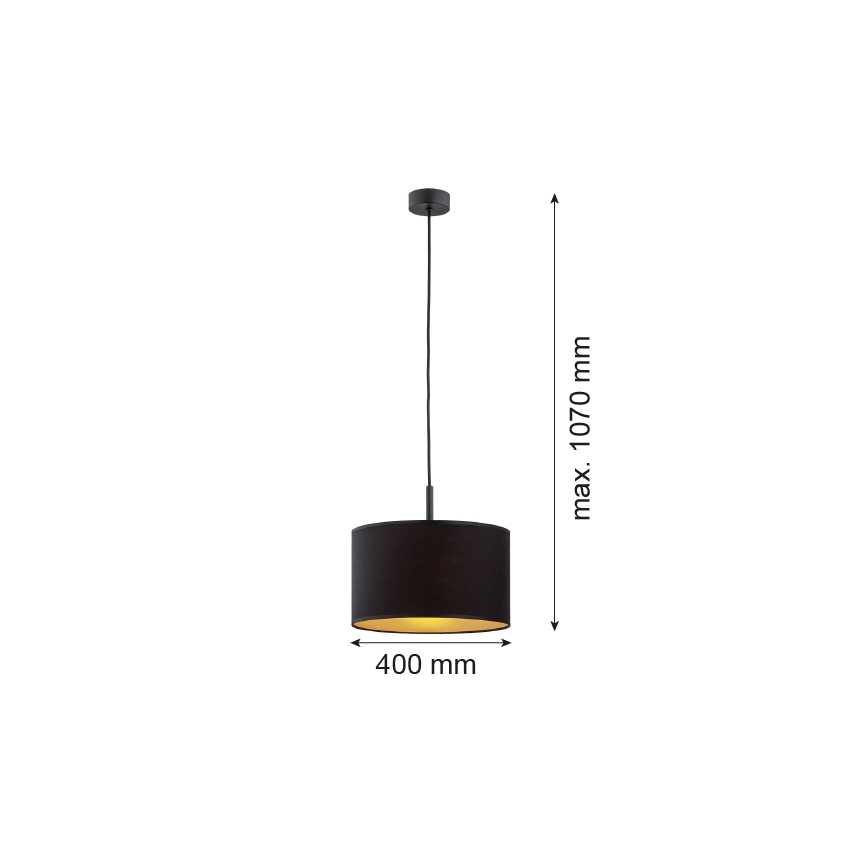 Argon 4341 - Żyrandol na lince KARIN 1xE27/15W/230V czarny