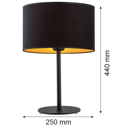 Argon 4342 - Lampa stołowa KARIN 1xE27/15W/230V czarny