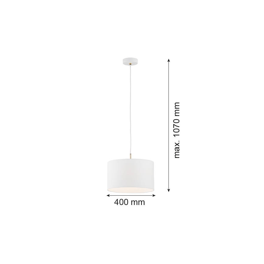 Argon 4343 - Żyrandol na drążku KARIN 1xE27/15W/230V biały