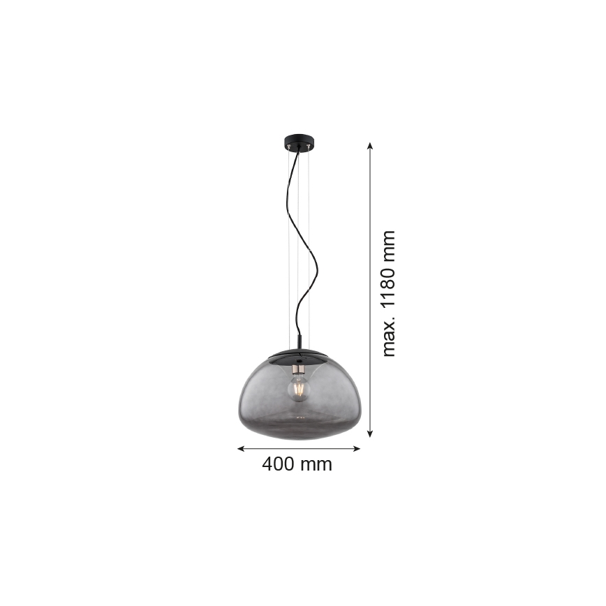 Argon 4350 - Żyrandol na lince TRINI 1xE27/15W/230V czarny