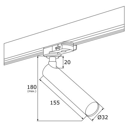 Argon 4353 - LED Oświetlenie punktowe do systemu szynowego ELBRUS LED/4,5W/230V białe