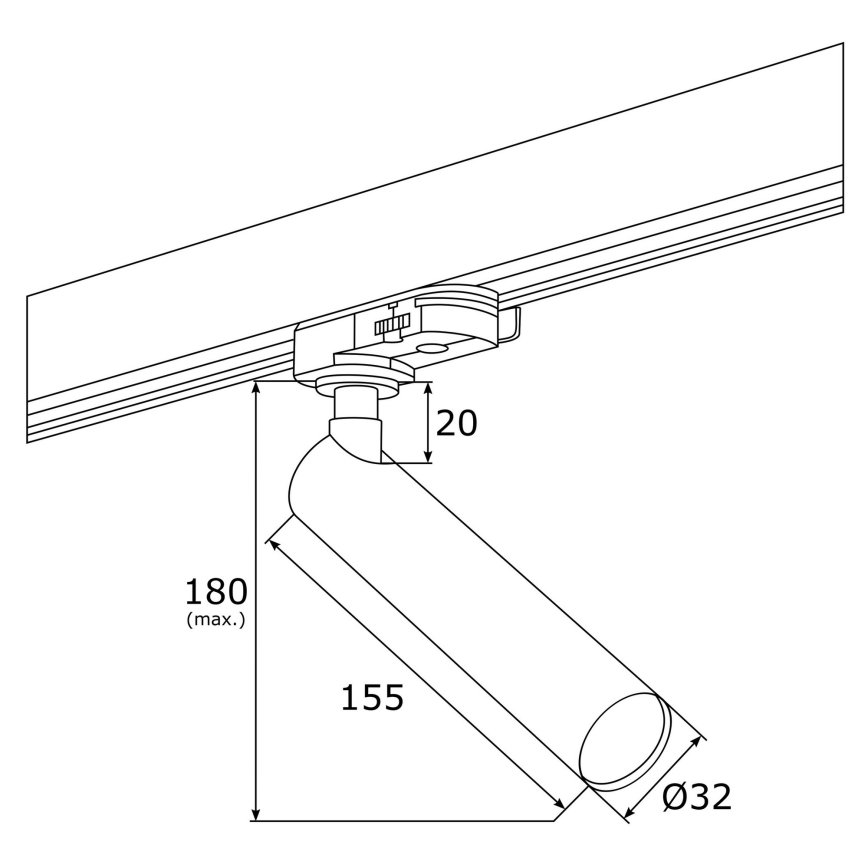 Argon 4353 - LED Oświetlenie punktowe do systemu szynowego ELBRUS LED/4,5W/230V białe