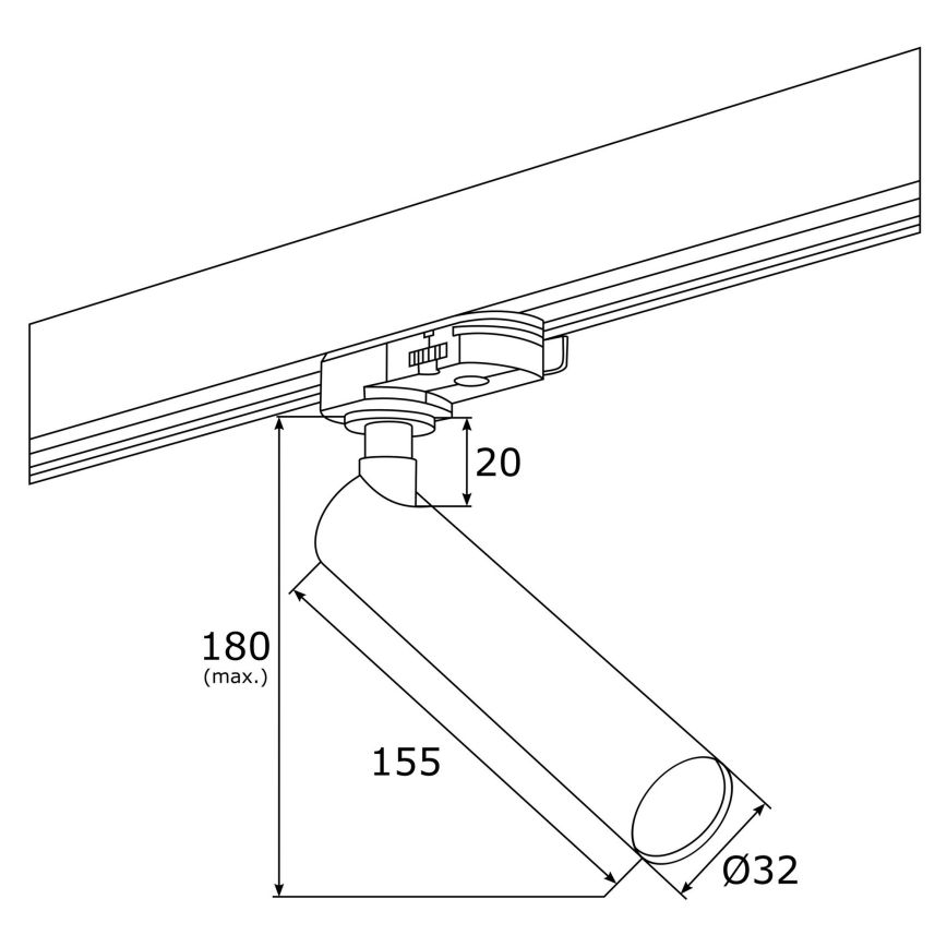 Argon 4355 - LED Oświetlenie punktowe do systemu szynowego ELBRUS LED/4,5W/230V czarne