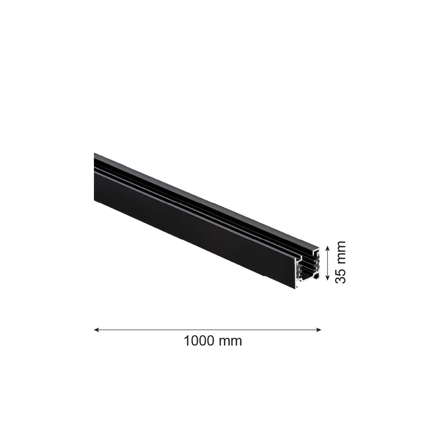 Argon 4370 - System szynowy 1 m czarny
