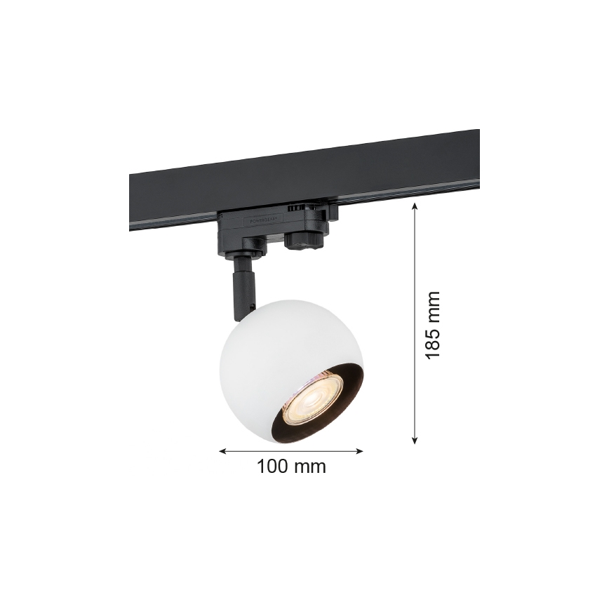 Argon 4377 - Oświetlenie punktowe do systemu szynowego MURI 1xGU10/5W/230V biały