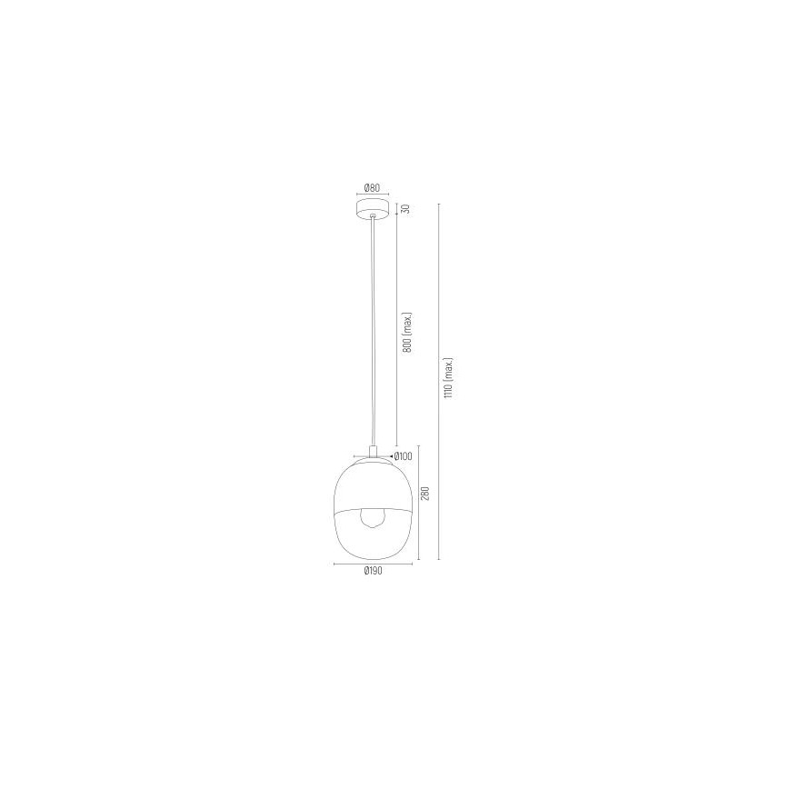Argon 4675 - Żyrandol na lince BALTIMORE 1xE27/15W/230V złoty