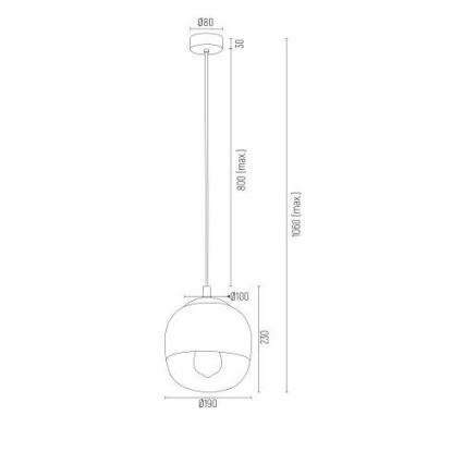 Argon 4676 - Żyrandol na lince BALTIMORE 1xE27/15W/230V błyszczący chrom