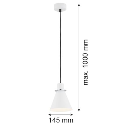 Argon 4681 - Żyrandol na lince BEVERLY 1xE27/15W/230V biały/błyszczący chrom