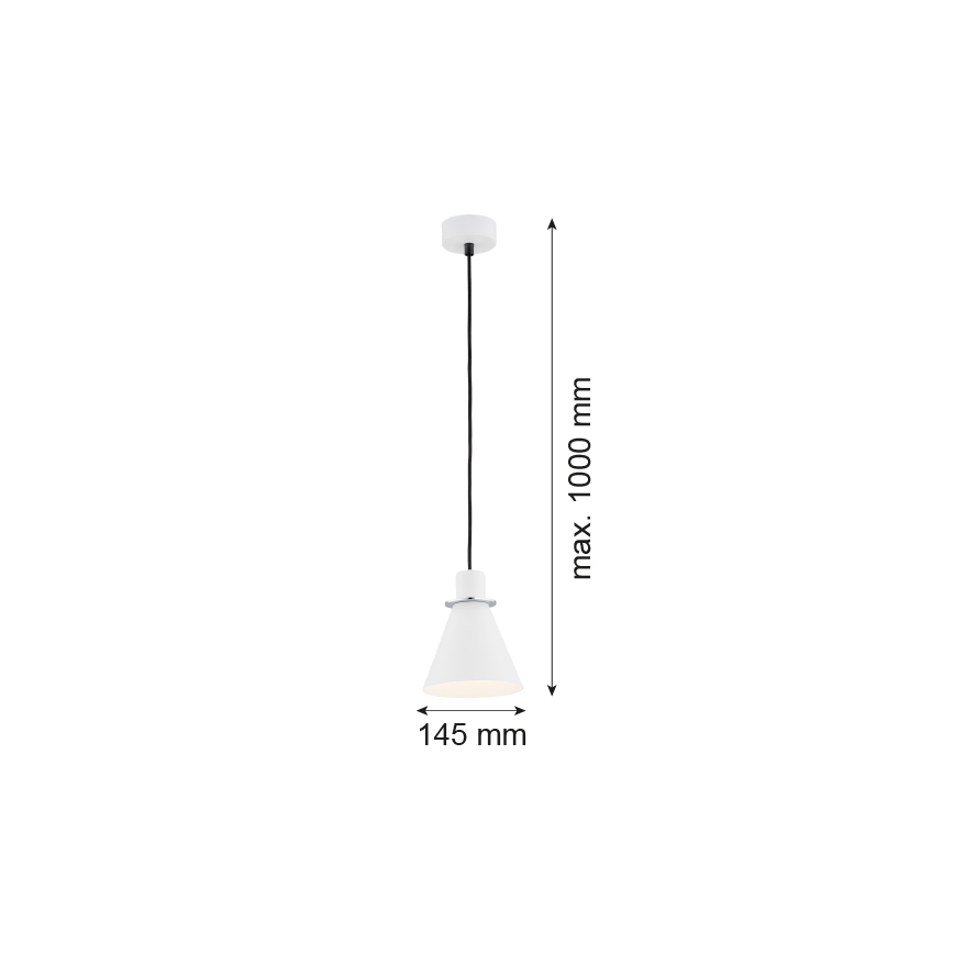 Argon 4681 - Żyrandol na lince BEVERLY 1xE27/15W/230V biały/błyszczący chrom