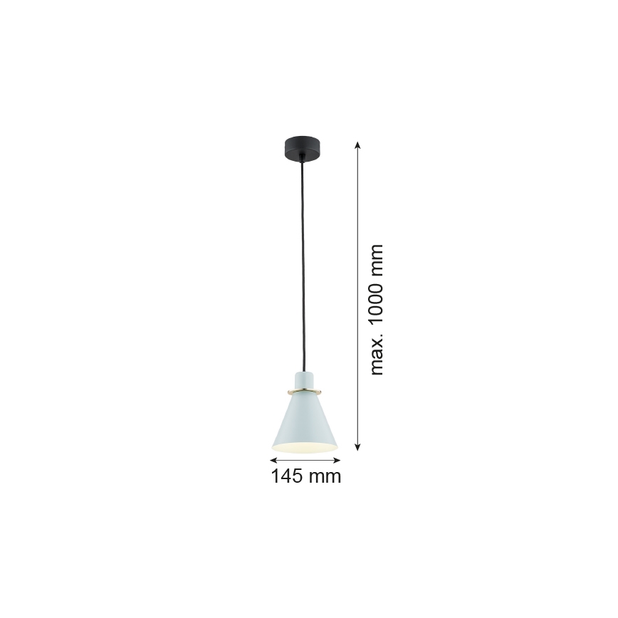 Argon 4682 - Żyrandol na lince BEVERLY 1xE27/15W/230V niebieski/złoty