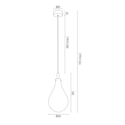 Argon 4716 - Żyrandol na lince OAKLAND 1xG9/6W/230V