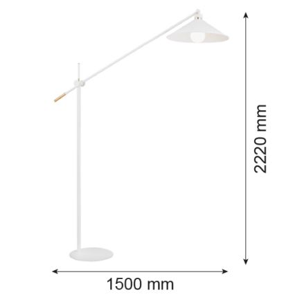 Argon 4731 - Lampa podłogowa NASHVILLE 1xE27/15W/230V biały