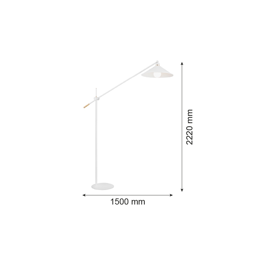 Argon 4731 - Lampa podłogowa NASHVILLE 1xE27/15W/230V biały