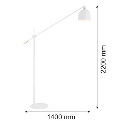 Argon 4734 - Lampa podłogowa DETROIT 1xE27/15W/230V biały