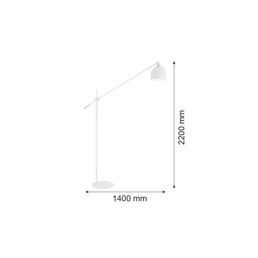 Argon 4734 - Lampa podłogowa DETROIT 1xE27/15W/230V biały