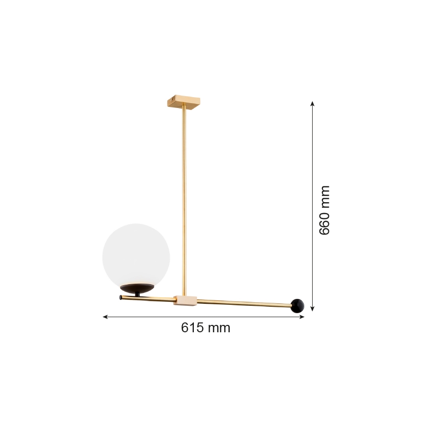 Argon 4738 - Żyrandol na drążku MEGAN 1xE14/7W/230V