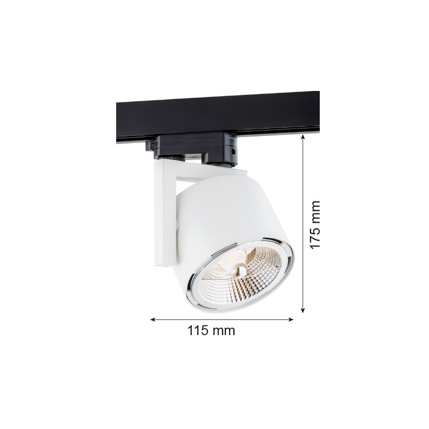 Argon 4750 - Oświetlenie punktowe do rail system ALTO 1xGU10-AR111/12W/230V biały