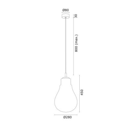 Argon 4879 - Żyrandol na lince JESSE 1xE27/15W/230V złoty/biały