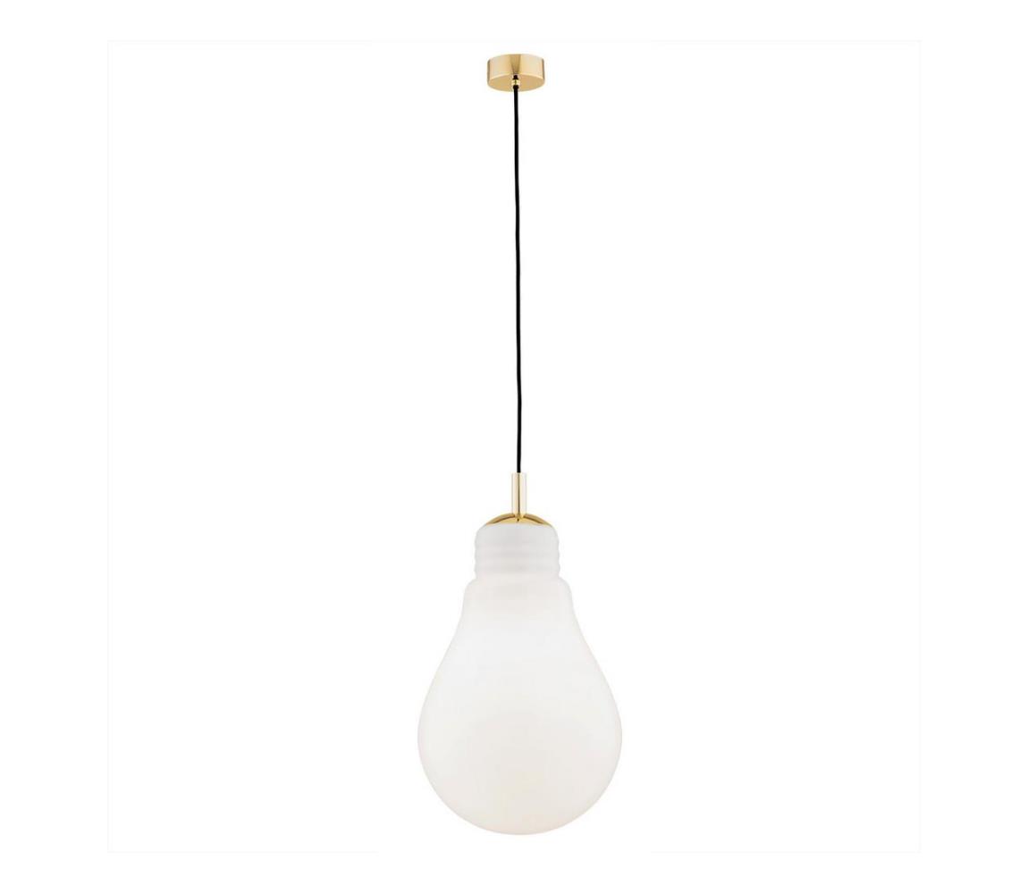 Argon 4879 - Żyrandol na lince JESSE 1xE27/15W/230V złoty/biały