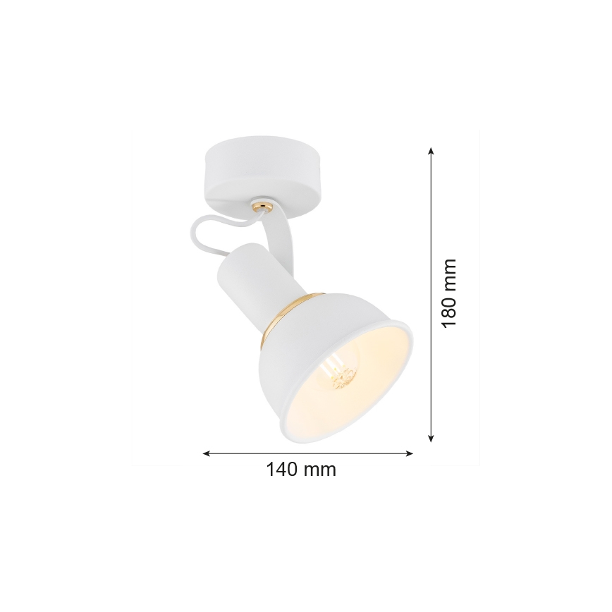 Argon 4899 - Oświetlenie punktowe TWIST 1xE14/7W/230V biały/złoty