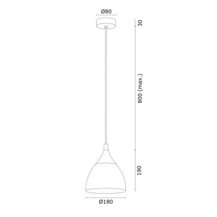 Argon 4905 - Żyrandol na lince MURANO 1xE27/15W/230V czarny/złoty