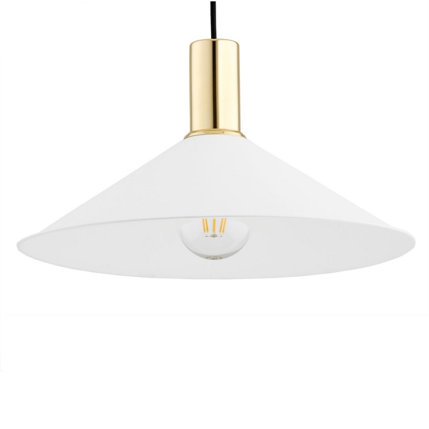 Argon 4911 - Żyrandol na lince MINORI 1xE27/15W/230V biały/złoty