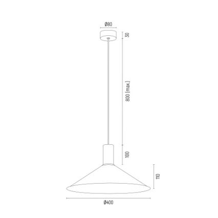 Argon 4913 - Żyrandol na lince MINORI 1xE27/15W/230V zielony/złoty