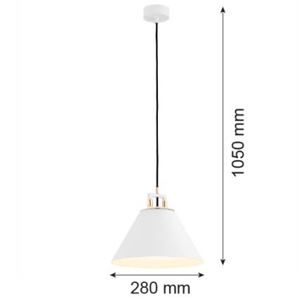 Argon 4914 - Żyrandol na lince ORTE 1xE27/15W/230V biały