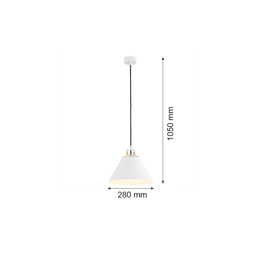 Argon 4914 - Żyrandol na lince ORTE 1xE27/15W/230V biały