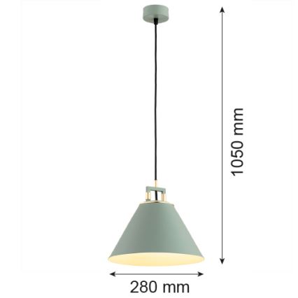 Argon 4916 - Żyrandol na lince ORTE 1xE27/15W/230V zielony