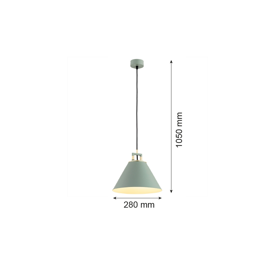 Argon 4916 - Żyrandol na lince ORTE 1xE27/15W/230V zielony