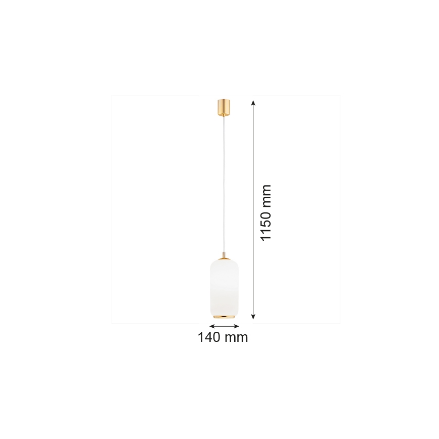 Argon 4993 - Żyrandol na lince PALLADO 1xE27/15W/230V złoty/biały