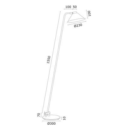 Argon 4997 - Lampa podłogowa GABIAN 1xE27/15W/230V biały